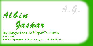 albin gaspar business card